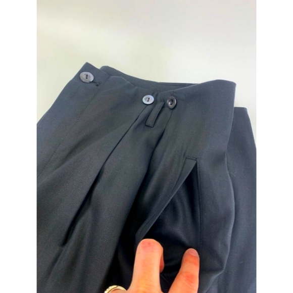 J Peterman Glamour Pants Silk Black Pleated Trouser - Picture 2 of 14